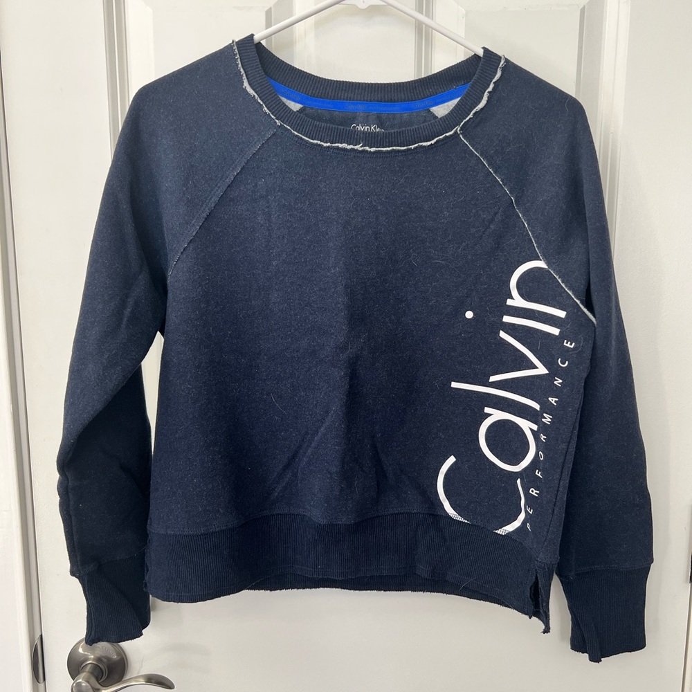 Calvin Klein Navy Crewneck Sweatshirt- Size Small